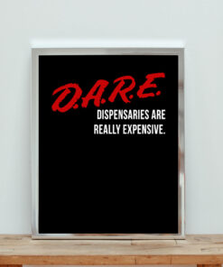 Dare Dispensaries Are Really Expensive Meaning Aesthetic Wall Poster