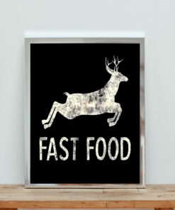 Deer Fast Food Aesthetic Wall Poster