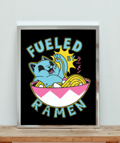 Fueled By Ramen Kawaii Cat Aesthetic Wall Poster