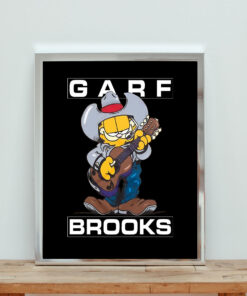 Garth Brooks X Garfield Garf Brooks Vintage Cartoon T Shirt Aesthetic Wall Poster