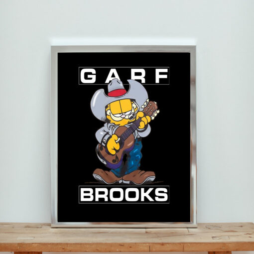 Garth Brooks X Garfield Garf Brooks Vintage Cartoon T Shirt Aesthetic Wall Poster