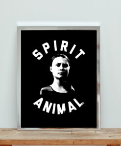 Greta Thunberg Climate Spirit Animal Aesthetic Wall Poster