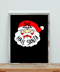 Hail Santa Satanic Aesthetic Wall Poster