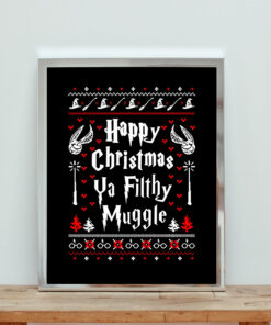 Happy Christmas Ya Filthy Muggle Aesthetic Wall Poster