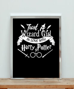 Just Wizard Girl Love Harry Potter Aesthetic Wall Poster