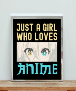 Kawaii Just Girl Love Anime Aesthetic Wall Poster