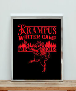 Krampus Winter Camp Aesthetic Wall Poster