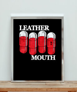 Leather Mouth Aesthetic Wall Poster