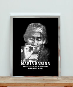 Maria Sabina Mushroom Aesthetic Wall Poster