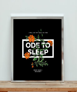 Ode To Sleep Rose Aesthetic Wall Poster