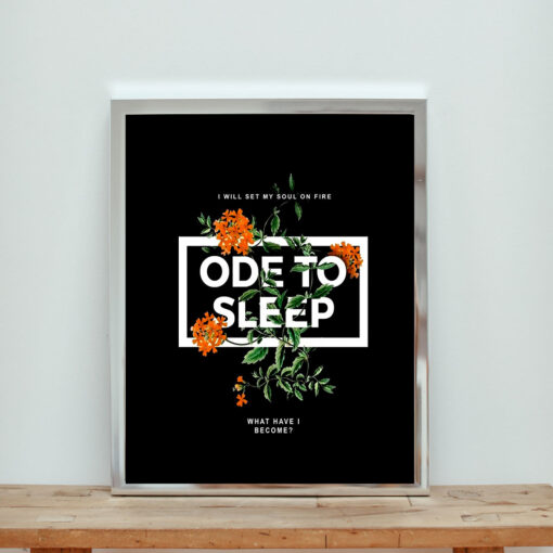 Ode To Sleep Rose Aesthetic Wall Poster