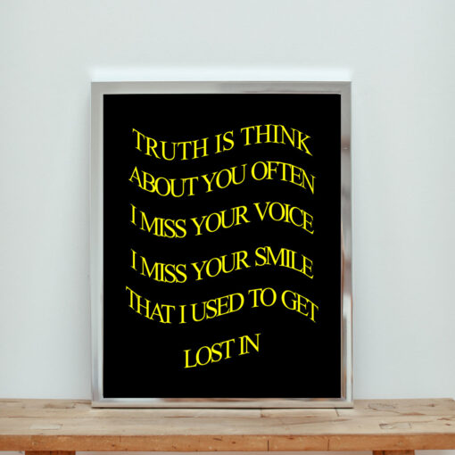 Phora Fake Smiles Lyrics Back Aesthetic Wall Poster