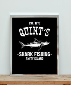 Quints Fishing Shark Aesthetic Wall Poster