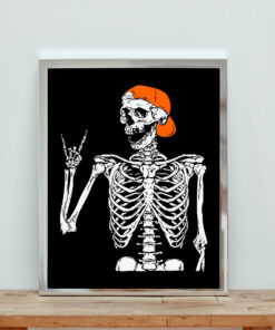 Rocker Skeleton Hand Rock Aesthetic Wall Poster