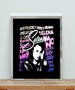 Selena Graffiti Songs Aesthetic Wall Poster