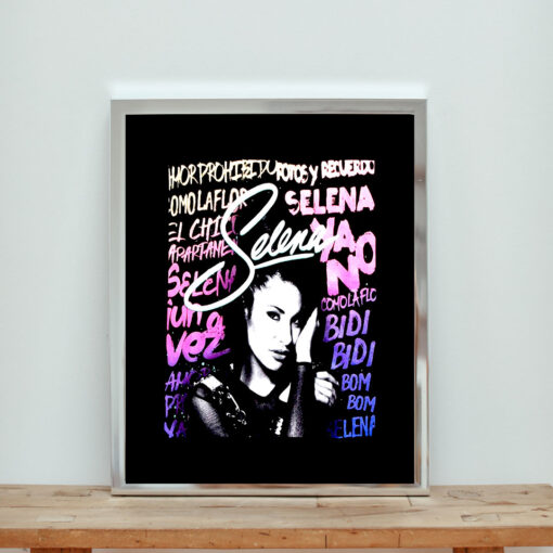 Selena Graffiti Songs Aesthetic Wall Poster