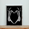 Skeleton Hand Heart Sign Bones Aesthetic Wall Poster