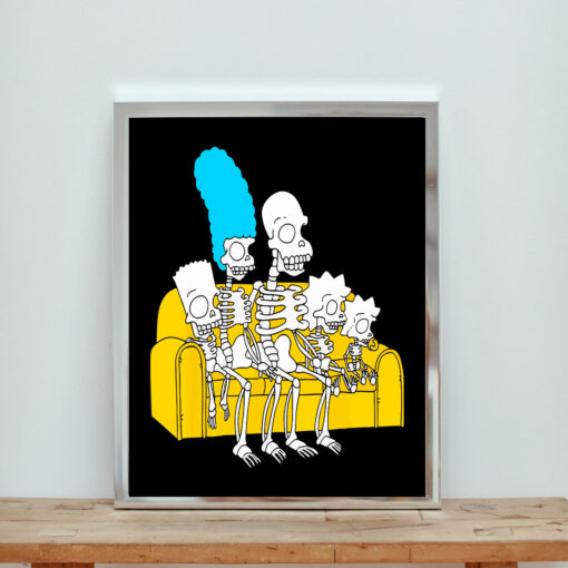 Skeletons Treehouse Of Horror Couch Gag Aesthetic Wall Poster