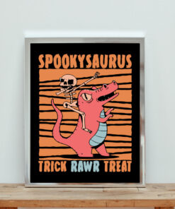 Spookysaurus Trick Rawr Treat Aesthetic Wall Poster