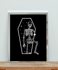 The Skeleton Coffin Aesthetic Wall Poster