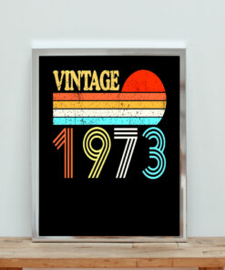 Vintage 1973 50th Birthday Aesthetic Wall Poster